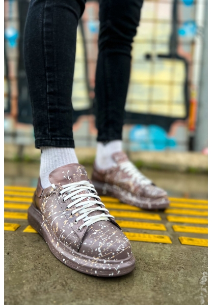 AHN254 CBT Pittura Erkek Ayakkabı 548 KAHVE / BEYAZ SPLUSH