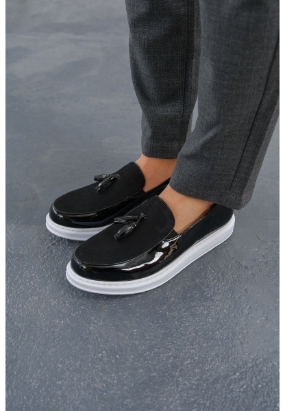 MN002 - RBT Loafer Verniciata Erkek Ayakkabı SIYAH