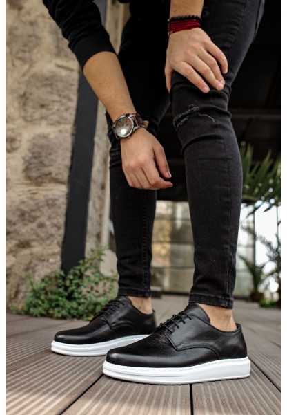 MN003 - DBT Classica Pelle Di Cuoio Erkek Ayakkabı SIYAH