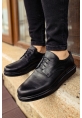 MN003 - DST Classica Pelle Di Cuoio Erkek Ayakkabı SIYAH