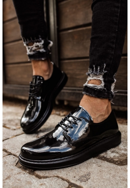 MN003 - RST Pelle Verniciata Classica Erkek Ayakkabı SIYAH