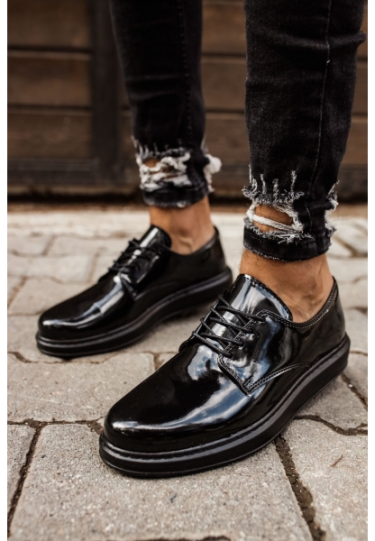 MN003 - RST Pelle Verniciata Classica Erkek Ayakkabı SIYAH