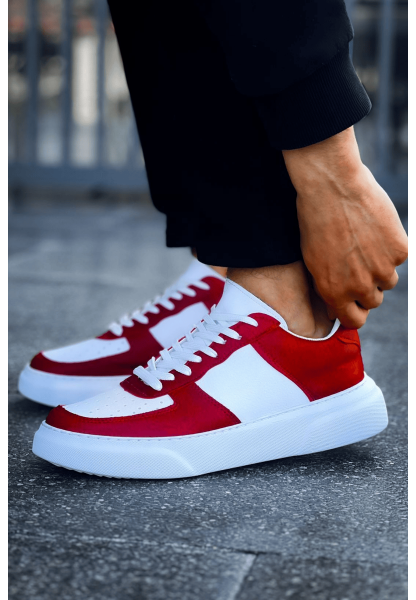 MN087 - CBT Kenton Erkek Ayakkabı KIRMIZI / BEYAZ