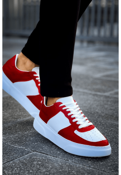MN087 - CBT Kenton Erkek Ayakkabı KIRMIZI / BEYAZ