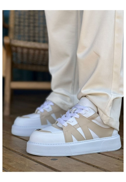 MN2407 - CBT Star-X Erkek Spor Ayakkabı BEYAZ / BEJ