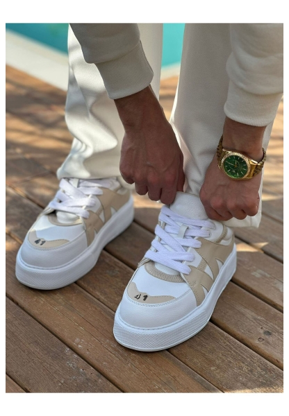 MN2407 - CBT Star-X Erkek Spor Ayakkabı BEYAZ / BEJ