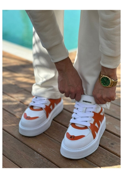 MN2407 - CBT Star-X Erkek Spor Ayakkabı Beyaz/Turuncu