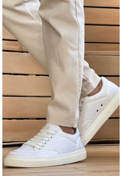 MN2505 - Keten Erkek Ayakkabı BEYAZ / BEYAZ