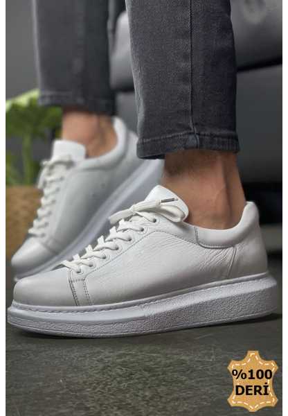 MN257 - DBT Estrella Deri Erkek Ayakkabı BEYAZ