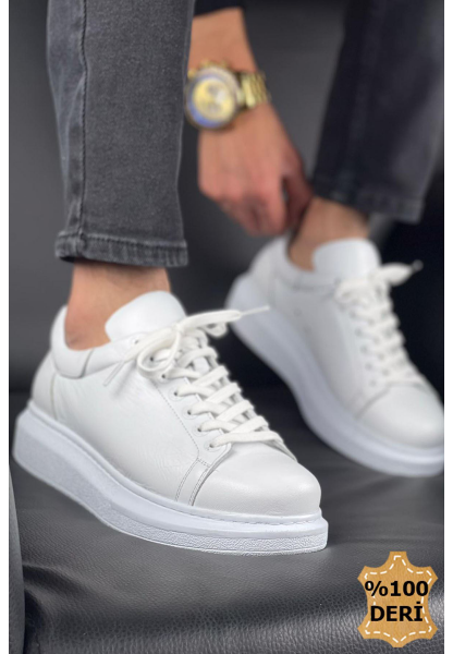 MN257 - DBT Estrella Deri Erkek Ayakkabı BEYAZ