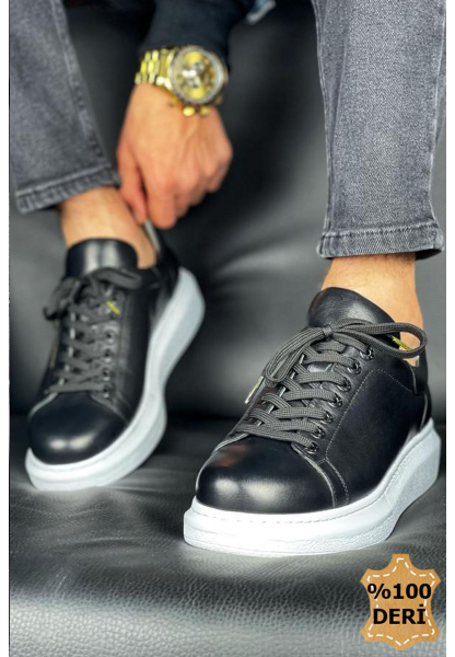 MN257 - DBT Estrella Deri Erkek Ayakkabı SIYAH
