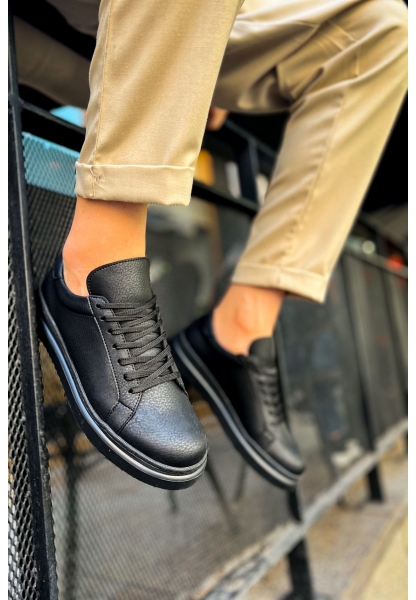 MN979 - Santoni CRT Spor Erkek Ayakkabı SIYAH