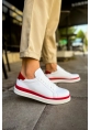 MN979 - Santoni GBT Spor Erkek Ayakkabı BEYAZ/KIRMIZI