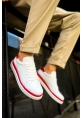 MN979 - Santoni GBT Spor Erkek Ayakkabı BEYAZ/KIRMIZI