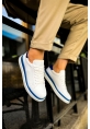 MN979 - Santoni GBT Spor Erkek Ayakkabı BEYAZ/MAVI