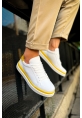 MN979 - Santoni GBT Spor Erkek Ayakkabı BEYAZ/SARI