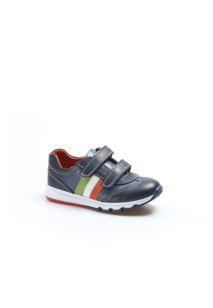 Ayakkabıhane İçi Dışı Hakiki Deri Lacivert Unisex Çocuk Sneaker Spor Ayakkabı AH0700661800