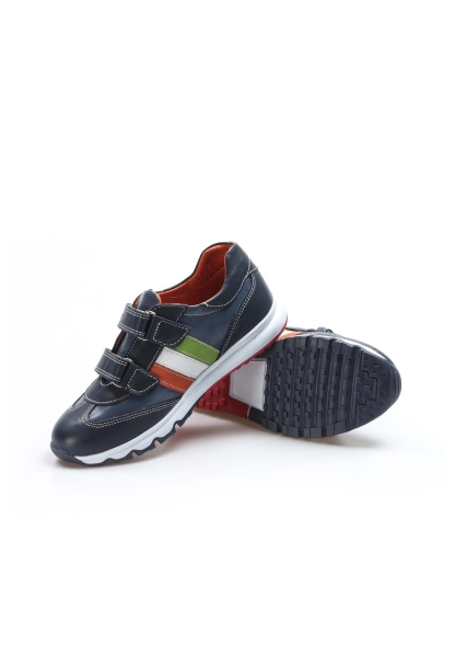 Ayakkabıhane İçi Dışı Hakiki Deri Lacivert Unisex Çocuk Sneaker Spor Ayakkabı AH0700661800
