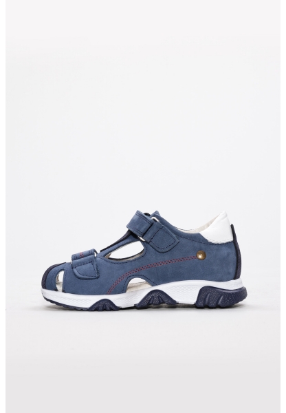 Ayakkabıhane Hakiki Deri Lacivert Nubuk Unisex Çocuk Klasik Sandalet AH07006XCAK002