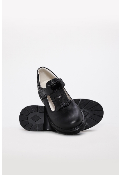 Ayakkabıhane Hakiki Deri Siyah Rugan Unisex Çocuk Casual Ayakkabı AH07006XCA5000
