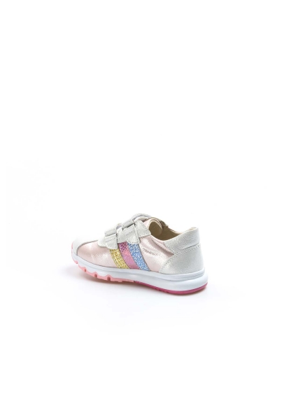 Ayakkabıhane İçi Dışı Hakiki Deri Gümüş Pembe Unisex Çocuk Sneaker Spor Ayakkabı AH07006161800