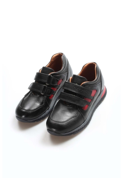 Ayakkabıhane İçi Dışı Hakiki Deri Siyah Unisex Çocuk Casual Ayakkabı AH070062411010