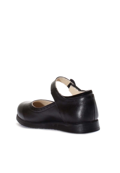 Ayakkabıhane İçi Dışı Hakiki Deri Siyah Kız Çocuk Casual Rahat Ayakkabı AH07006241915