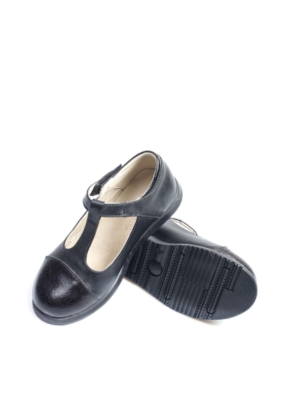 Ayakkabıhane İçi Dışı Hakiki Deri Siyah Kız Çocuk Casual Ayakkabı AH07006241916