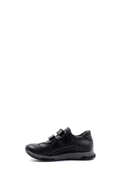 Ayakkabıhane İçi Dışı Hakiki Deri Siyah Unisex Çocuk Spor Ayakkabı AH07006241820
