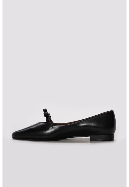 Ayakkabıhane Hakiki Deri Siyah Kadın Babet Ayakkabı 019ZA25 AH07019ZA25-085