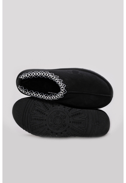 Ayakkabıhane Hakiki Deri Kürklü Siyah Kadın Sabo Terlik AH07046KZA605