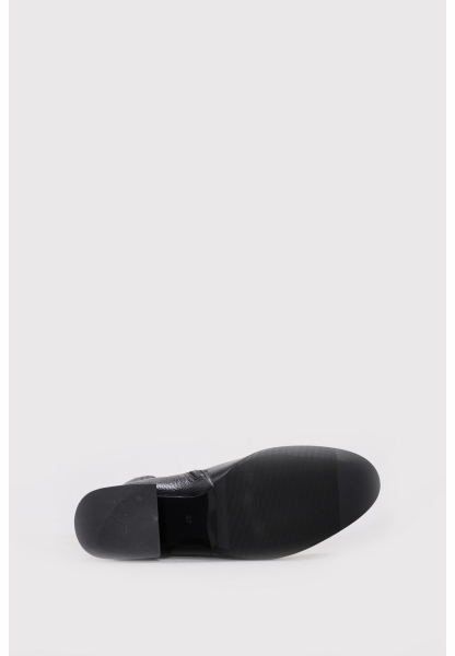 Ayakkabıhane Hakiki Deri Kürklü Siyah Floter Kadın Dolgu Topuk Çizme AH07064KZA267