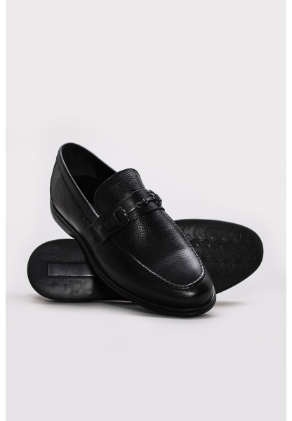Ayakkabıhane Hakiki Deri Siyah Floter Erkek Klasik Ayakkabı AH07095MA5683