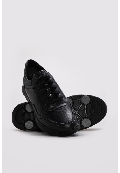 Ayakkabıhane Hakiki Deri Siyah Erkek Casual Ayakkabı AH07095MA2225