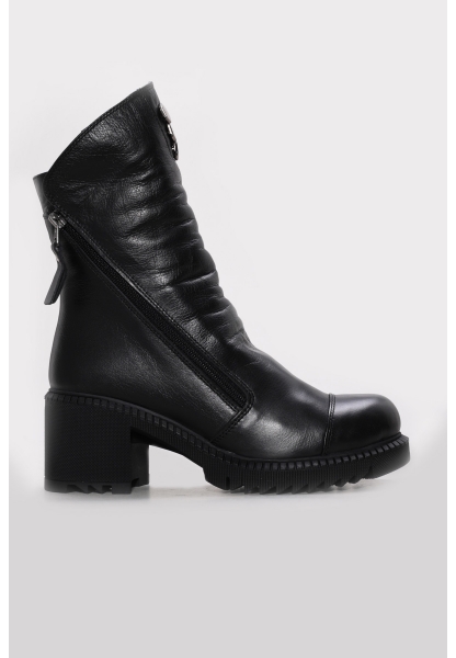 Ayakkabıhane Hakiki Deri Kürklü Siyah Kadın Klasik Bot AH07124KZA2025