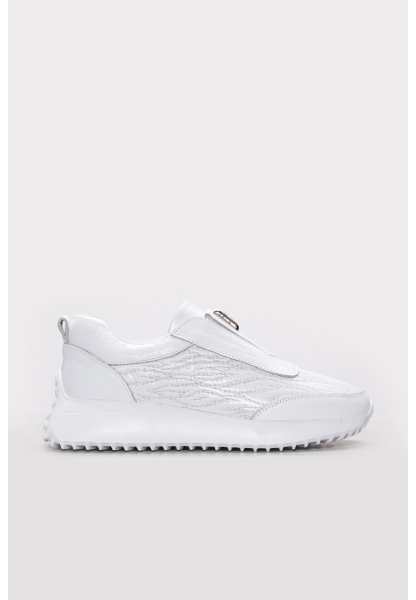 Ayakkabıhane İçi Dışı Hakiki Deri Beyaz Rahat Kadın Spor Ayakkabı AH081362611024