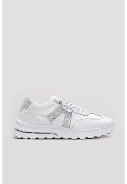 Ayakkabihane İçi Dışı Hakiki Deri Beyaz Rahat Kadın Spor Sneaker Ayakkabı AH0813626111012