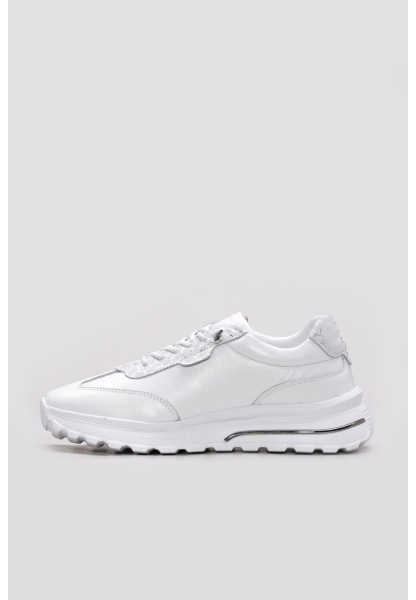 Ayakkabihane İçi Dışı Hakiki Deri Beyaz Rahat Kadın Spor Sneaker Ayakkabı AH0813626111012