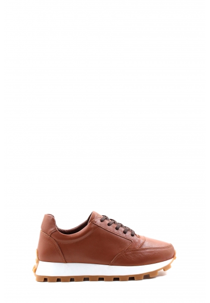 Ayakkabıhane İçi Dışı Hakiki Deri Taba Erkek Spor Sneaker Ayakkabı AH0815471835