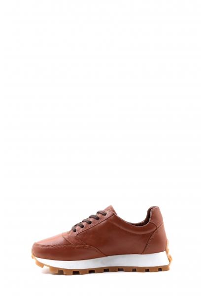 Ayakkabıhane İçi Dışı Hakiki Deri Taba Erkek Spor Sneaker Ayakkabı AH0815471835