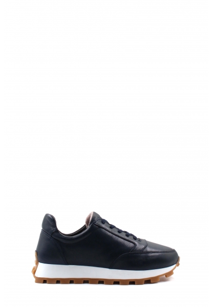 Ayakkabıhane İçi Kürklü Dışı Hakiki Deri Lacivert Erkek Spor Sneaker AyakkabıAH081541171835