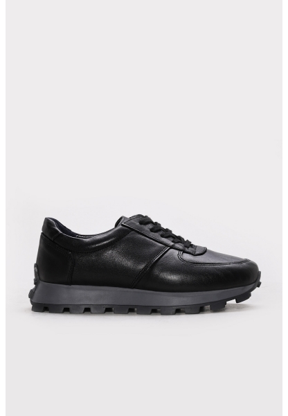  Ayakkabıhane İçi Dışı Hakiki Deri Siyah Rahat Erkek Spor Sneaker Ayakkabı AH0815471813