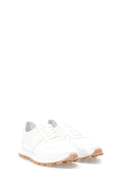Ayakkabıhane İçi Dışı Hakiki Deri Beyaz Rahat Erkek Spor Sneaker Ayakkabı AH08154131813