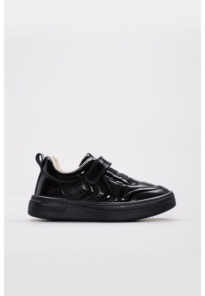 Ayakkabıhane Hakiki Deri Siyah Rugan Unisex Çocuk Casual Ayakkabı AH07157XA001