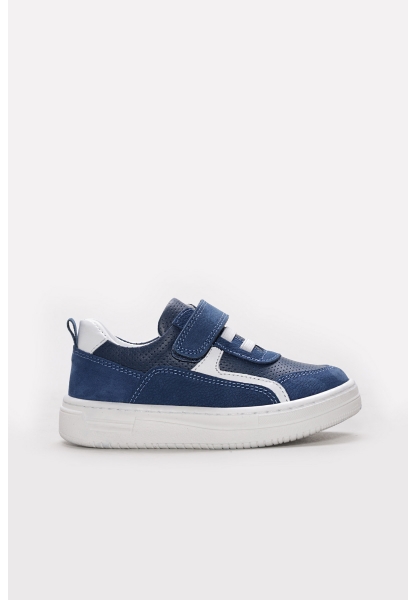 Ayakkabıhane İçi Dışı Hakiki Deri Mavi Unisex Çocuk Casual Günlük AH081572412127