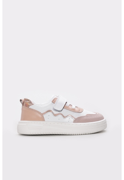 Ayakkabıhane Hakiki Deri Pudra Beyaz Unisex Çocuk Casual AH07157XA2416