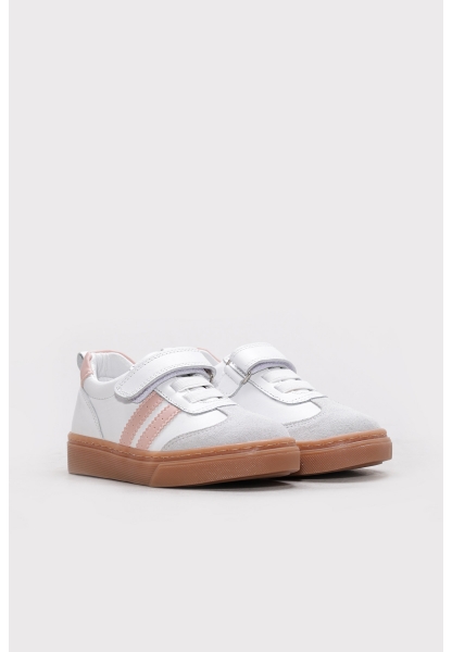 Ayakkabıhane İçi Dışı Hakiki Deri Beyaz Pembe Kız Çocuk Casual Günlük AH081572412516