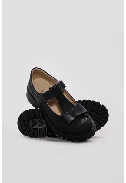 Ayakkabıhane Hakiki Deri Siyah Kız Çocuk Casual Ayakkabı AH07157XA033