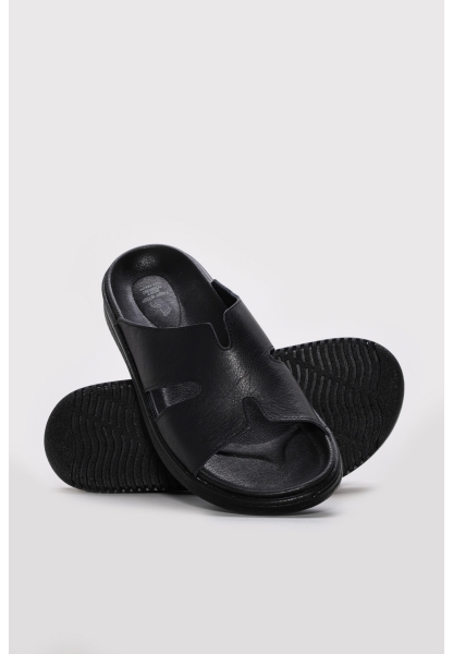 Ayakkabıhane Hakiki Deri Siyah Kadın Kısa Topuklu Terlik AH07160ZAHR0250