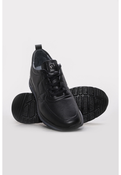 Ayakkabıhane İçi Dışı Hakiki Deri Siyah Erkek Casual Günlük Ayakkabı AH08161131330